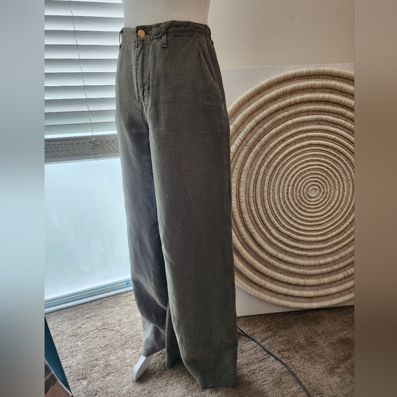 L'Agence Bria High waist wide leg linen pants Sz.26 - Picture 2 of 6